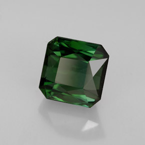 Tormalina naturale verde da 2,14 ct, taglio smeraldo, VVS