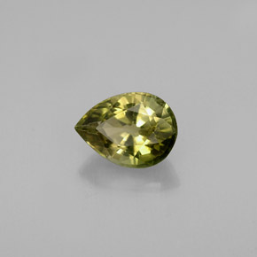 Tormalina naturale oro da 0,81 ct, taglio a pera, VVS-VS