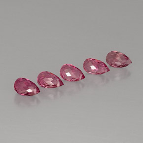 Tormalina naturale rosa da  ct, briolette, VVS-VS