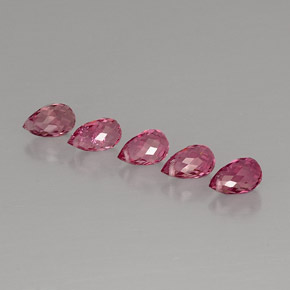 Tormalina naturale rosa da  ct, briolette, VVS-VS
