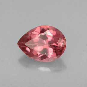 Tormalina naturale rosa da 1,03 ct, taglio a pera, VVS-VS