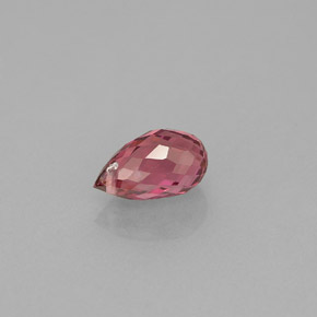 Tormalina naturale rosa da 0,88 ct, briolette, VVS-VS