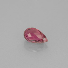 Tormalina naturale rosa da 0,88 ct, briolette, VVS-VS
