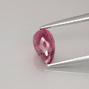 Tormalina naturale rosa da 1,22 ct, briolette, VS
