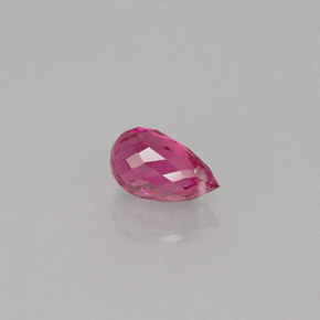Tormalina naturale rosa da 0,84 ct, briolette, VVS-VS