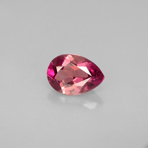 Tormalina naturale rosa da 0,64 ct, taglio a pera, VVS-VS