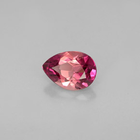 Tormalina naturale rosa da 0,64 ct, taglio a pera, VVS-VS