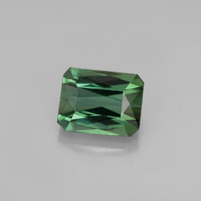 Tormalina naturale verde da 1,53 ct, taglio smeraldo, VVS