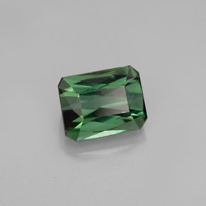 Tormalina naturale verde da 1,53 ct, taglio smeraldo, VVS