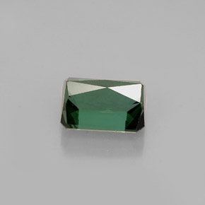 Tormalina naturale verde da 1,53 ct, taglio smeraldo, VVS