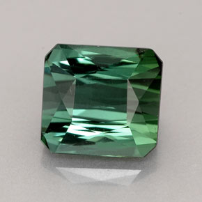 Tormalina naturale verde da 2,33 ct, taglio smeraldo, VVS