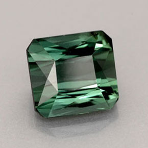 Tormalina naturale verde da 2,33 ct, taglio smeraldo, VVS