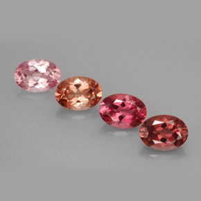 Tormalina naturale multicolore da  ct, taglio ovale, VVS-VS