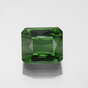 Tormalina naturale verde da 2,34 ct, taglio smeraldo, VVS