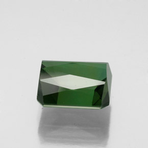 Tormalina naturale verde da 2,34 ct, taglio smeraldo, VVS