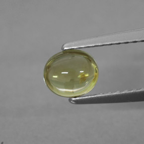 Tormalina naturale giallo da 0,62 ct, taglio ovale, trasparente