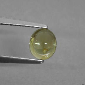 Tormalina naturale giallo da 0,62 ct, taglio ovale, trasparente