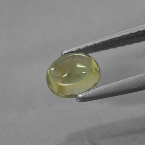 Tormalina naturale giallo da 0,62 ct, taglio ovale, trasparente