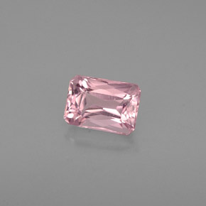 Tormalina naturale rosa da 0,72 ct, taglio smeraldo, VVS-VS