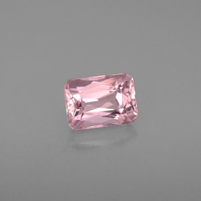 Tormalina naturale rosa da 0,72 ct, taglio smeraldo, VVS-VS