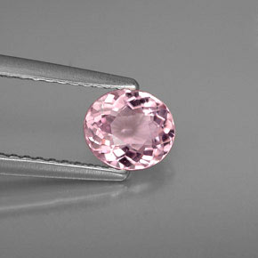 Tormalina naturale rosa da 0,65 ct, taglio ovale, VVS-VS