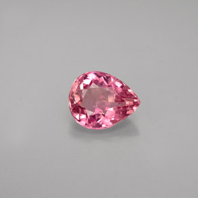 Tormalina naturale rosa da 0,66 ct, taglio a pera, VS