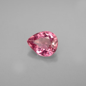 Tormalina naturale rosa da 0,66 ct, taglio a pera, VS