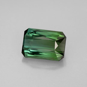 Tormalina naturale verde da 1,74 ct, taglio smeraldo, VVS-VS