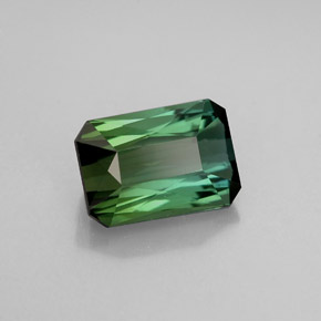 Tormalina naturale verde da 1,74 ct, taglio smeraldo, VVS-VS