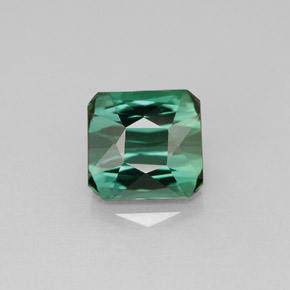 Tormalina naturale verde da 1,86 ct, taglio smeraldo, VS