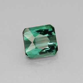 Tormalina naturale verde da 1,86 ct, taglio smeraldo, VS