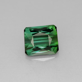 Tormalina naturale verde da 1,83 ct, taglio smeraldo, VVS-VS