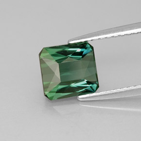 Tormalina naturale verde da 1,70 ct, taglio smeraldo, VVS-VS