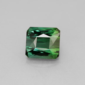 Tormalina naturale verde da 1,98 ct, taglio smeraldo, VVS-VS