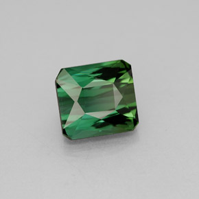 Tormalina naturale verde da 1,98 ct, taglio smeraldo, VVS-VS