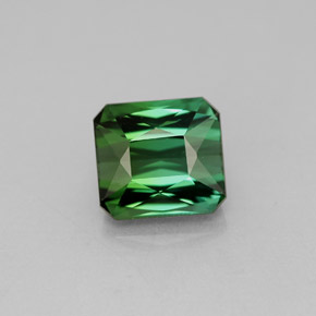 Tormalina naturale verde da 1,93 ct, taglio smeraldo, VVS