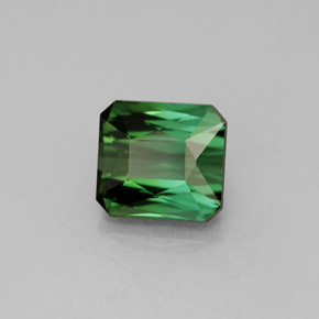 Tormalina naturale verde da 1,93 ct, taglio smeraldo, VVS
