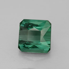 Tormalina naturale verde da 1,81 ct, taglio smeraldo, VVS-VS
