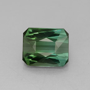 Tormalina naturale verde da 1,51 ct, taglio smeraldo, VVS-VS