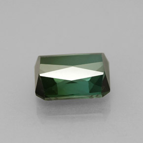 Tormalina naturale verde da 1,51 ct, taglio smeraldo, VVS-VS