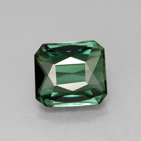 Tormalina naturale verde da 1,81 ct, taglio smeraldo, VVS-VS