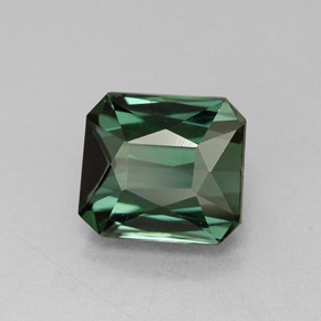 Tormalina naturale verde da 1,81 ct, taglio smeraldo, VVS-VS