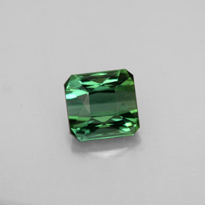 Tormalina naturale verde da 1,63 ct, taglio smeraldo, VVS