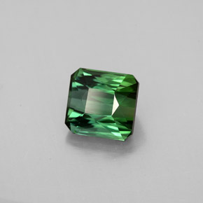 Tormalina naturale verde da 1,63 ct, taglio smeraldo, VVS