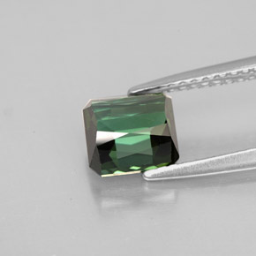 Tormalina naturale verde da 1,63 ct, taglio smeraldo, VVS