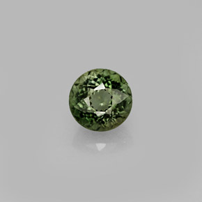 Tormalina naturale verde da 0,93 ct, taglio rotondo, VVS