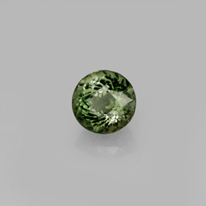 Tormalina naturale verde da 0,93 ct, taglio rotondo, VVS