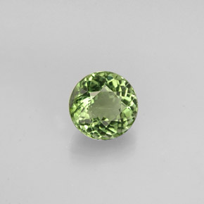 Tormalina naturale verde da 0,80 ct, taglio rotondo, VVS