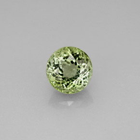 Tormalina naturale verde da 1,47 ct, taglio rotondo, VVS