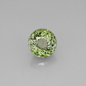 Tormalina naturale verde da 1,47 ct, taglio rotondo, VVS